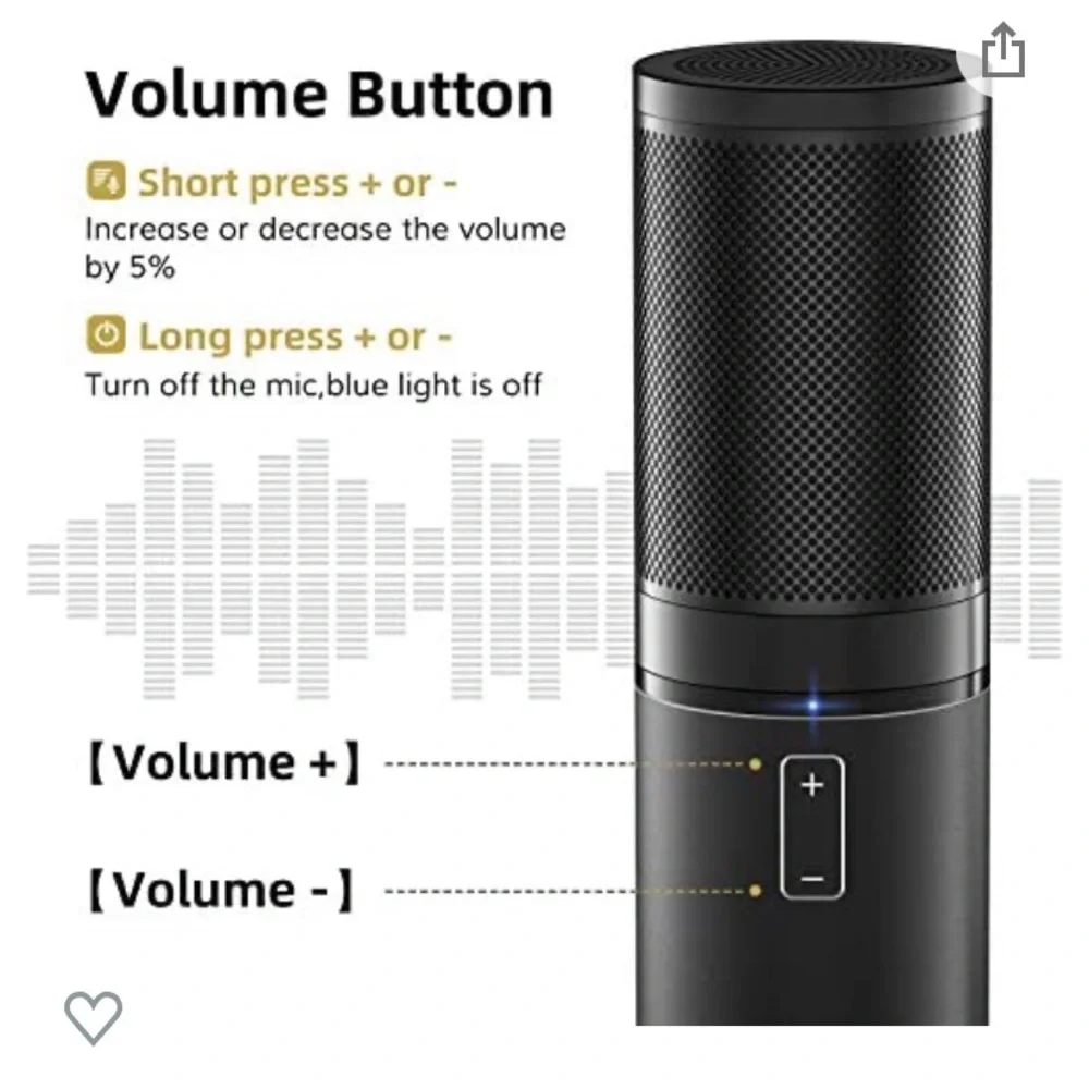 New Microphone PC Computer Mic Kit for Gaming Studio Recording Video